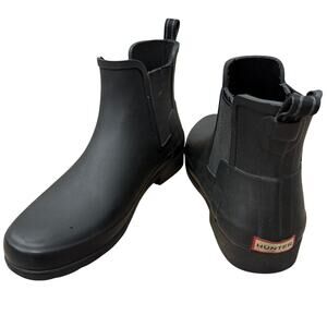 HUNTER Women's Original Refined Chelsea Slim-Fit Waterproof Rain Boots, Size 8